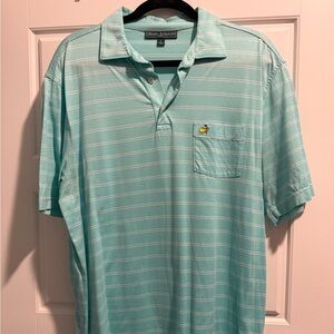 Masters Collection Aqua Striped Polo Shirt